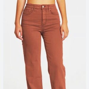 Women's Tan Straight Leg Jeans